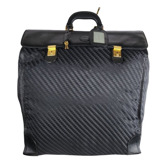 Vintage Gucci Black Canvas & Leather Travel Duffle Bag - Picture 1 of 11